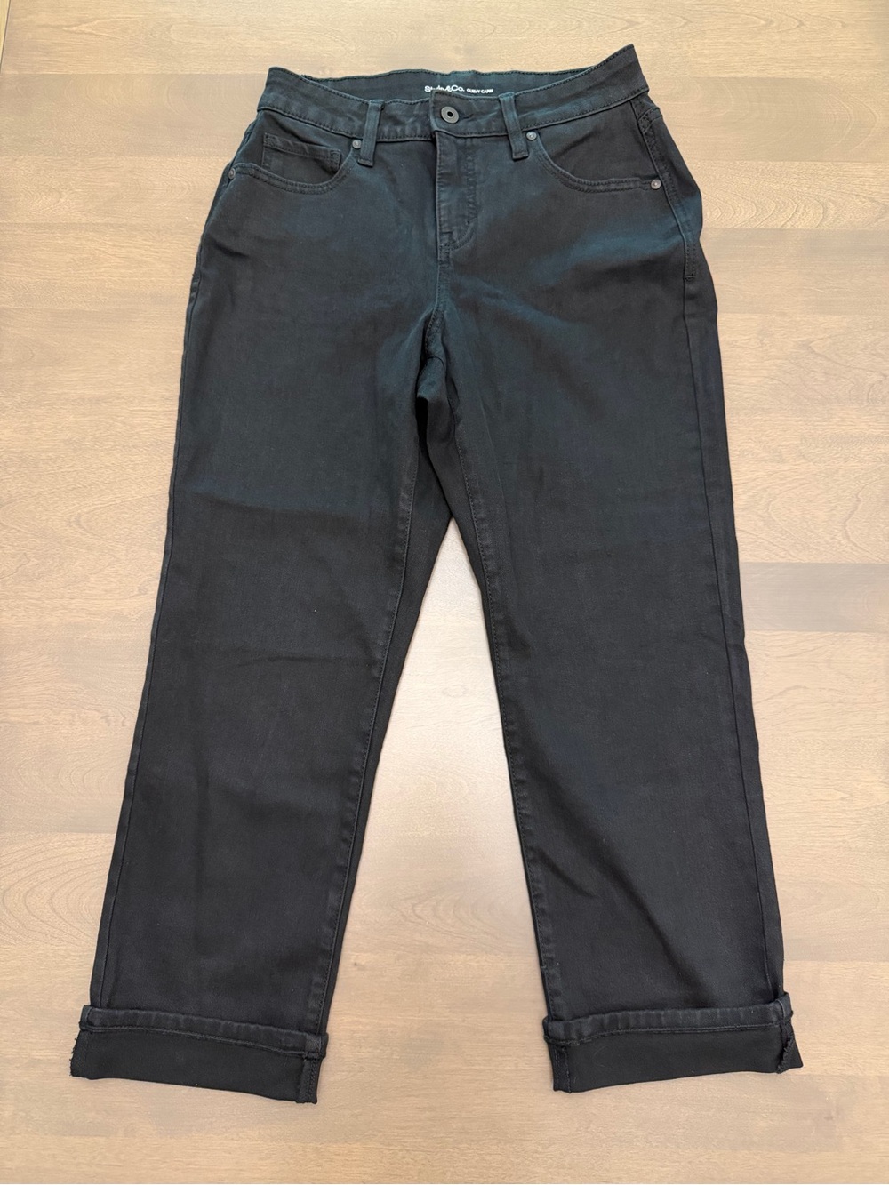 Style & Co Curvy Capri Black Jeans Size 6